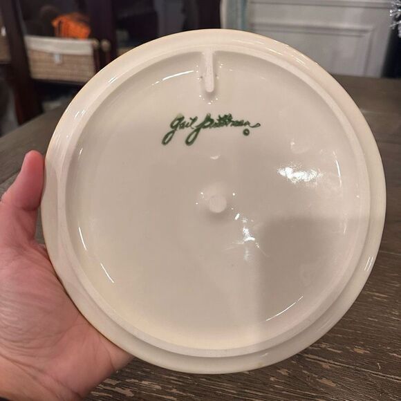 Gail Pittman Vintage Hand Painted Trivet Ceramic Wall Plate Decor Provence 2pc - Picture 3 of 6